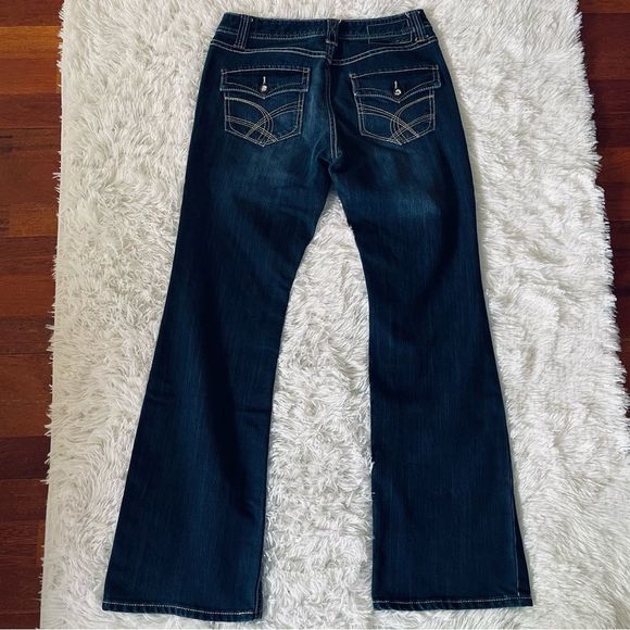 INC Denim Regular Fit Boot Leg Jeans 6 Dark Wash - Picture 5 of 15